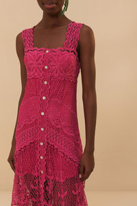 Robe midi Nautical - Rose