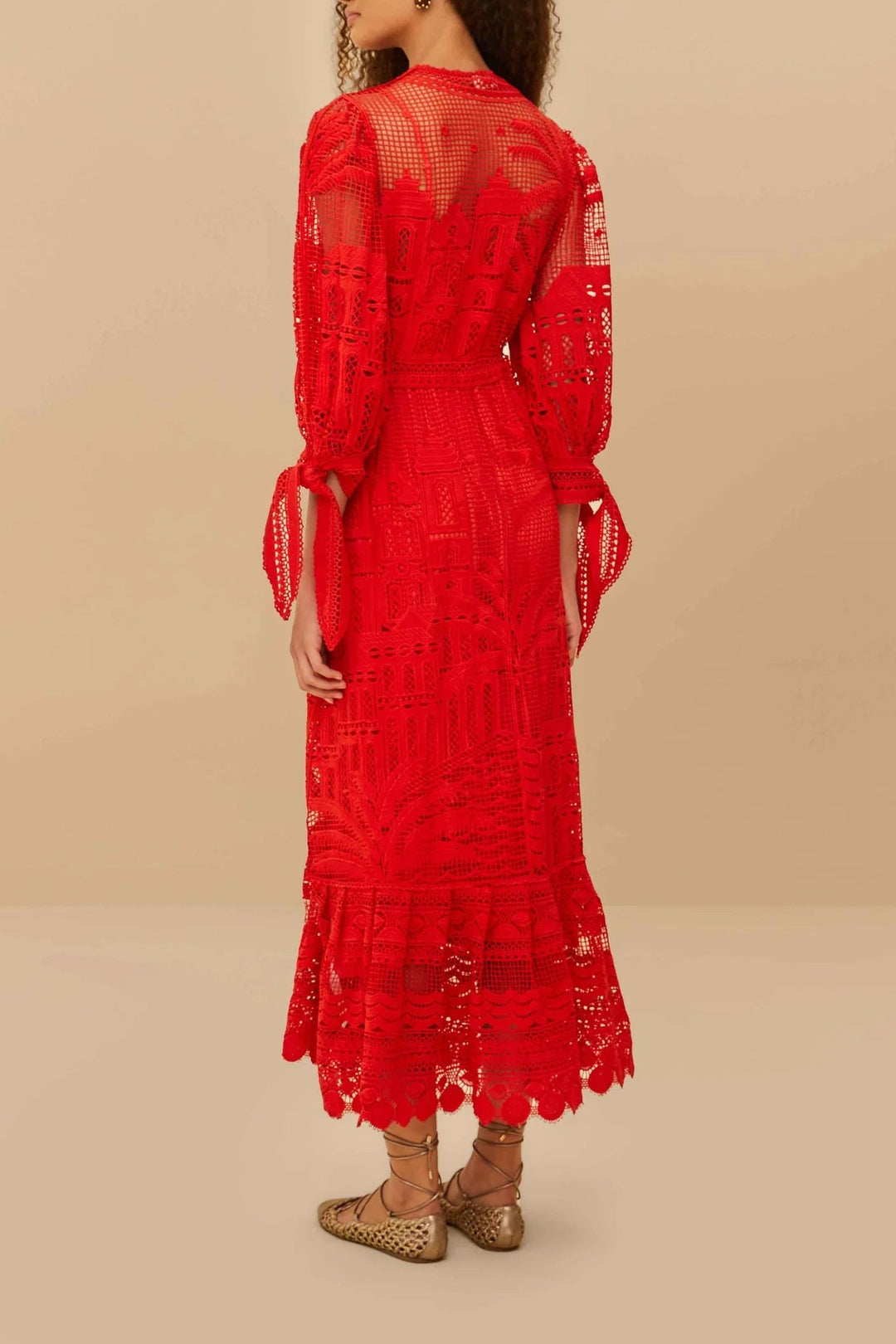 Robe longue Morada Boa - Rouge