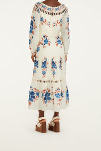 Robe midi Renata Floral - Beige
