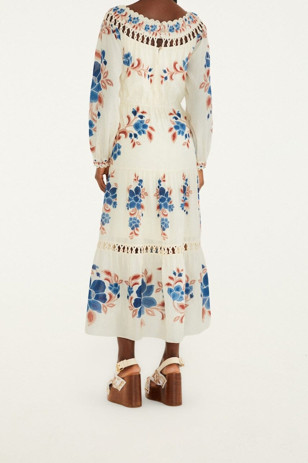 Robe midi Renata Floral - Beige