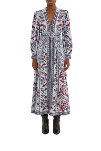 Robe midi Marcelle Soft - Bleu