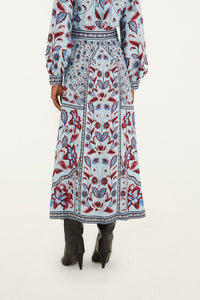 Robe midi Marcelle Soft - Bleu
