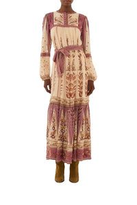 Robe midi Delicate Ainika - Rose