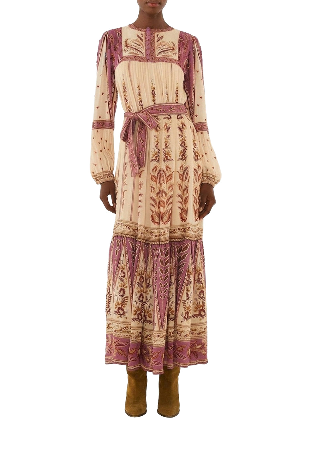 Robe midi Delicate Ainika - Rose