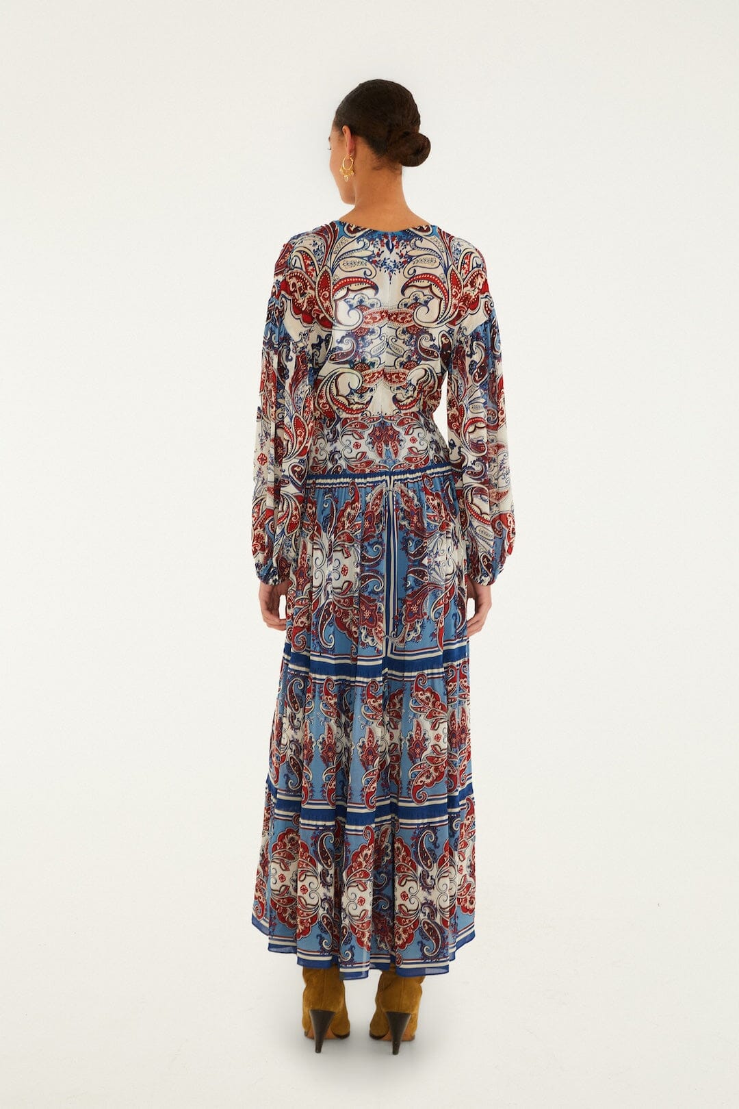 Paisley Scarf Cream Robe longue - Paisley Scarf Cream
