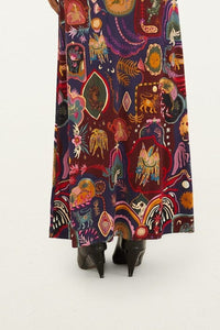 Robe longue Artsy Surreal - Multicolore