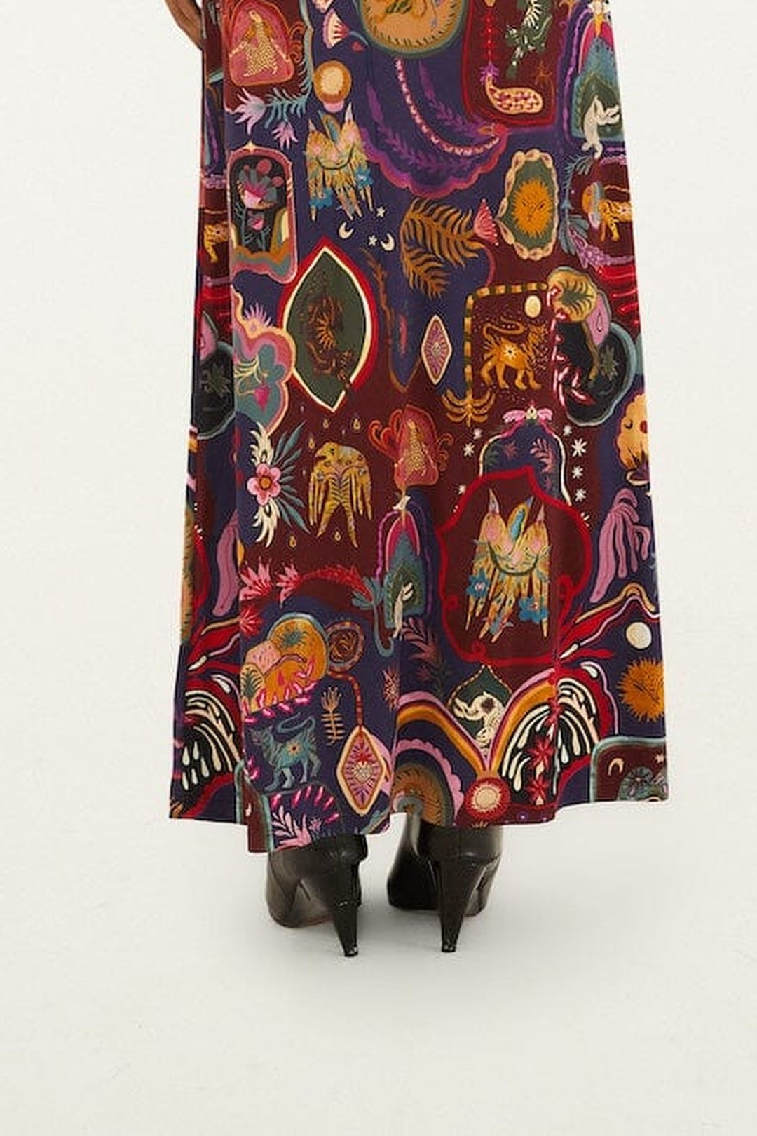 Robe longue Artsy Surreal - Multicolore