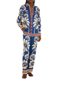 Pantalon Luna imprimé - Bleu