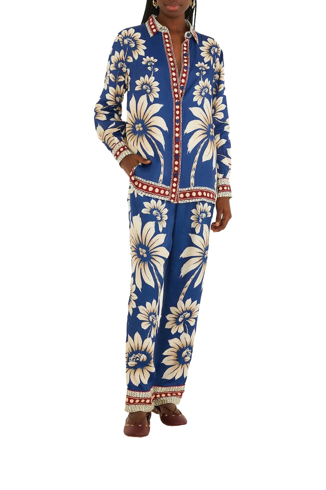 Pantalon Luna imprimé - Bleu