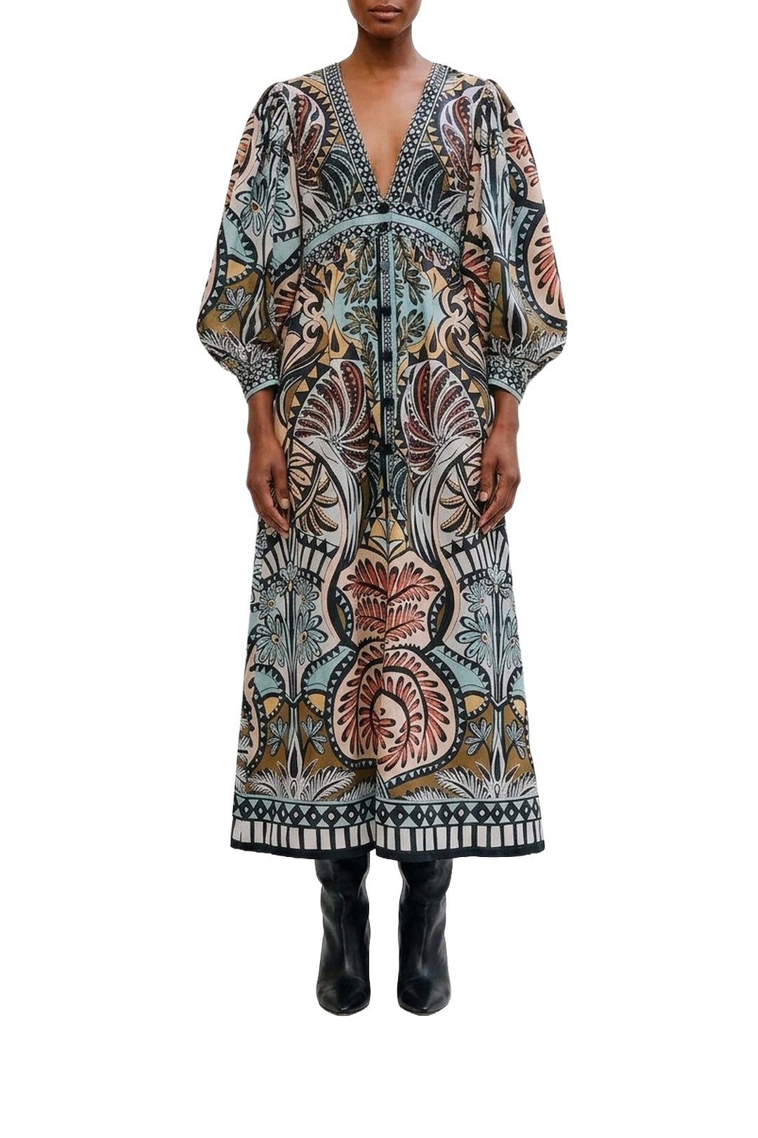 Robe midi Balamana - Multicolore