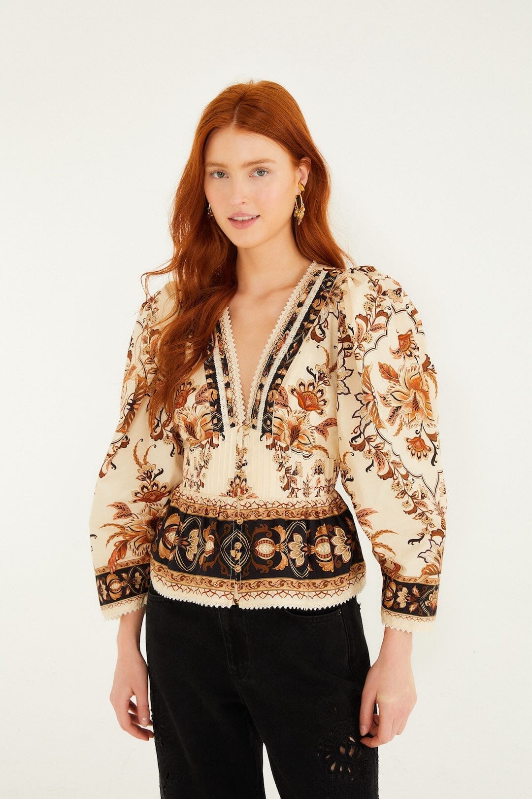 CHECK VUE_Garden Sand Blouse - Garden Sand