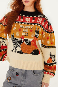 Naughty And knitted jumper - Beige