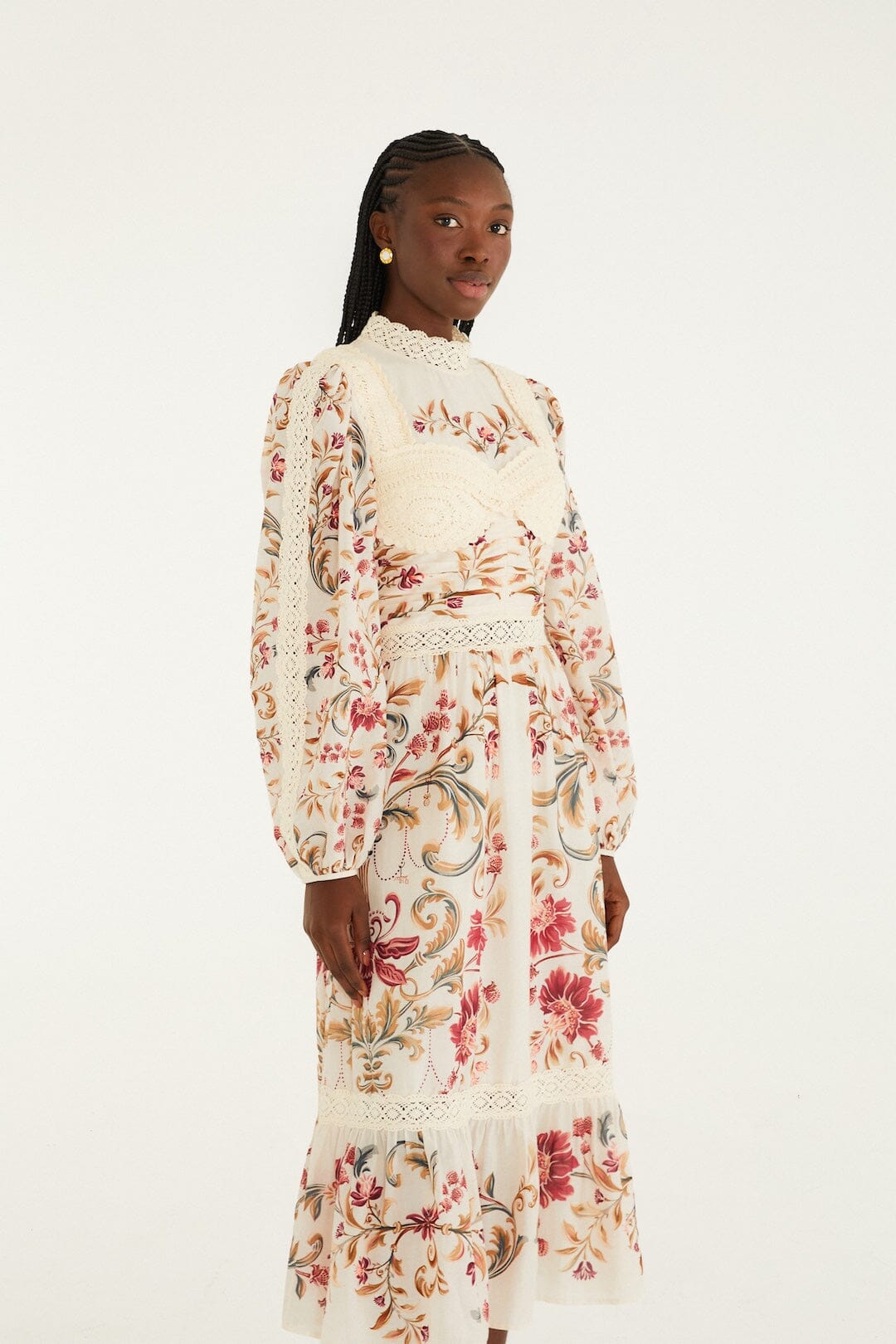 Malu White Robe midi - Malu White