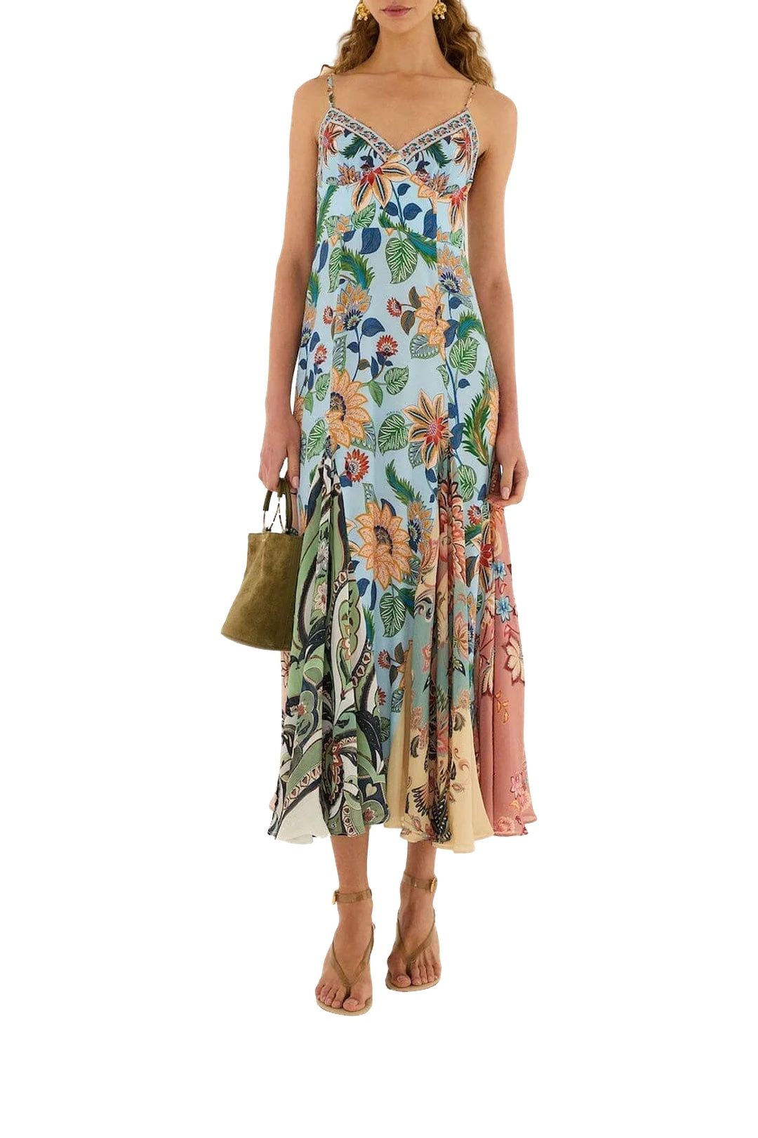DIFFUSELY_Floral Delhi Light Blue Robe longue - Floral Delhi Light Blue