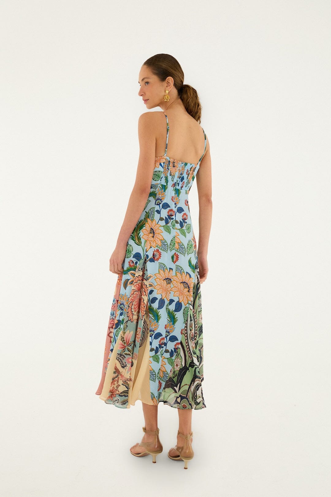 Floral Delhi Light Blue Robe longue - Floral Delhi Light Blue