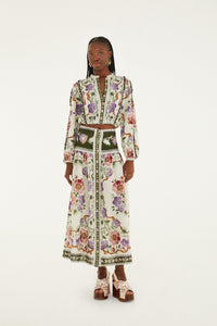 NEW_Rococo Flowers Cream Jupes & Shorts - Rococo Flowers Cream