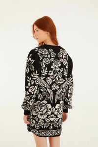 Cashew And Birds Black Robe courte - Cashew And Birds Black