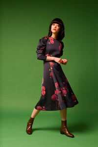 NAVY/ROSE _ Robe Laurena - Navy & rose