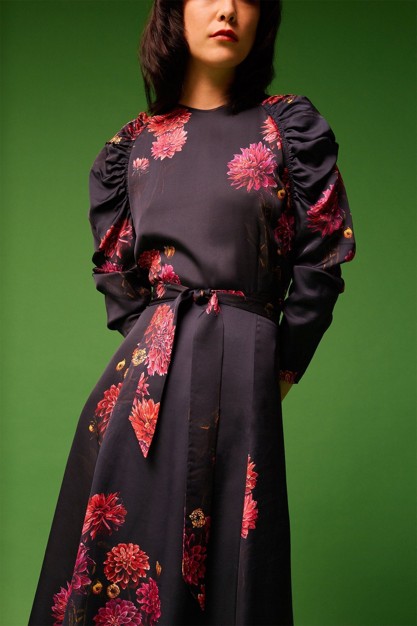 NAVY/ROSE _ Robe Laurena - Navy & rose