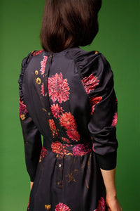 NAVY/ROSE _ Robe Laurena - Navy & rose