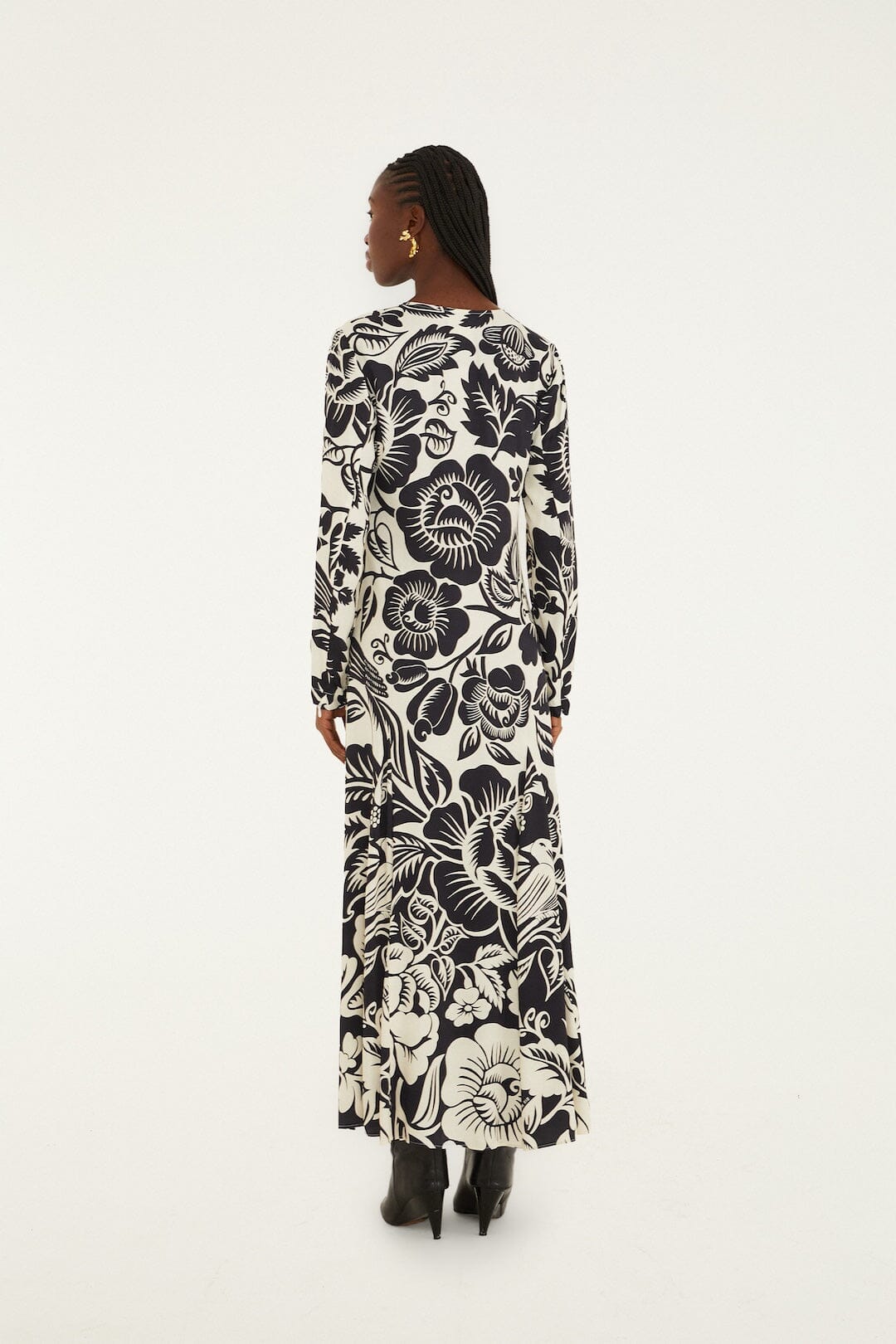 Cashews And Birds White Robe longue - Cashews And Birds White