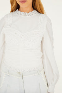 Blouse en coton - Blanc