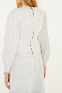 Blouse en coton - Blanc