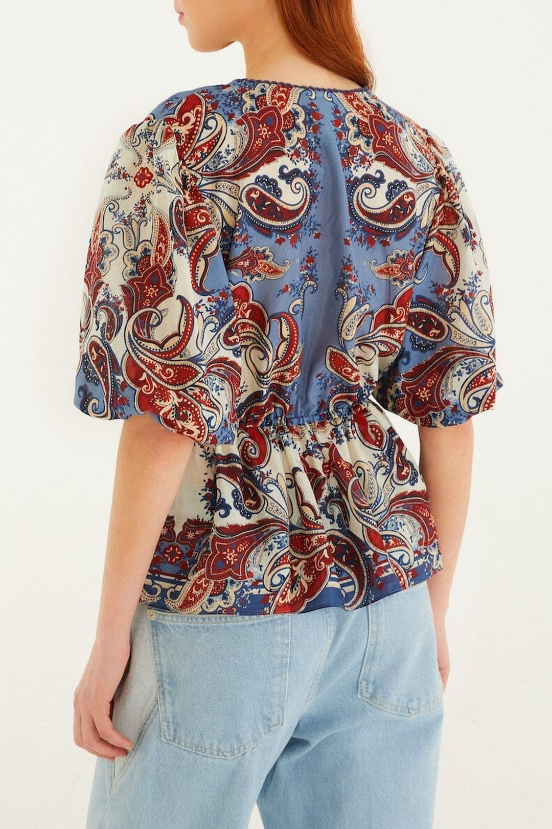 Blouse Paisley en coton - Beige