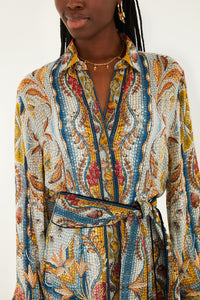 Mosaic Garden Soft Blue Robe courte - Mosaic Garden Soft Blue