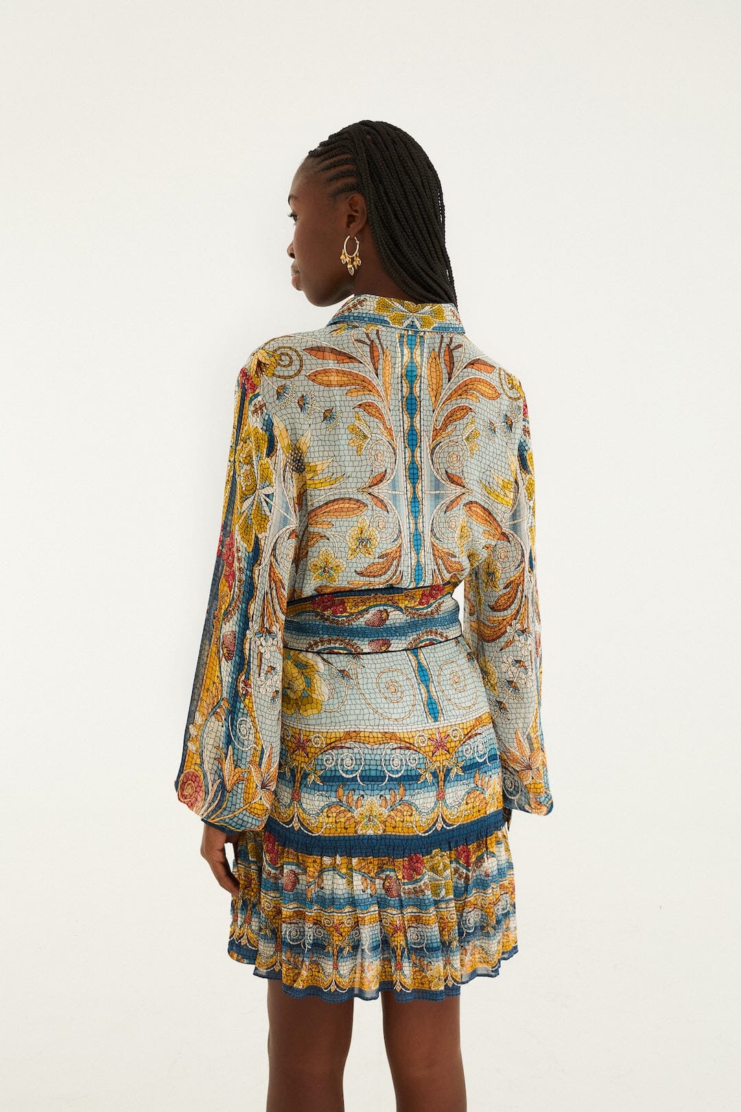 Mosaic Garden Soft Blue Robe courte - Mosaic Garden Soft Blue
