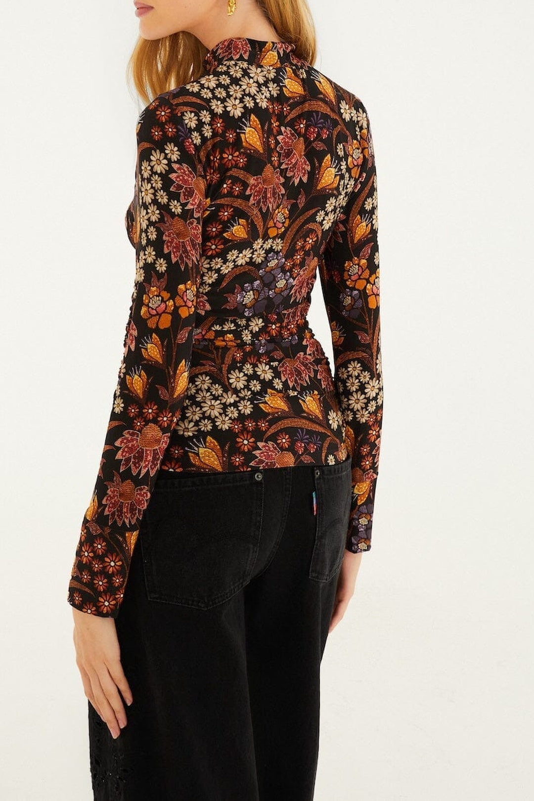 Blouse Lili imprimée - Noir