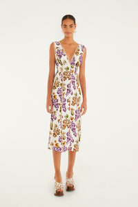 NEW_Grape Garden Cream Robes midi - Grape Garden Cream