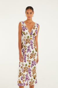 NEW_Grape Garden Cream Robes midi - Grape Garden Cream