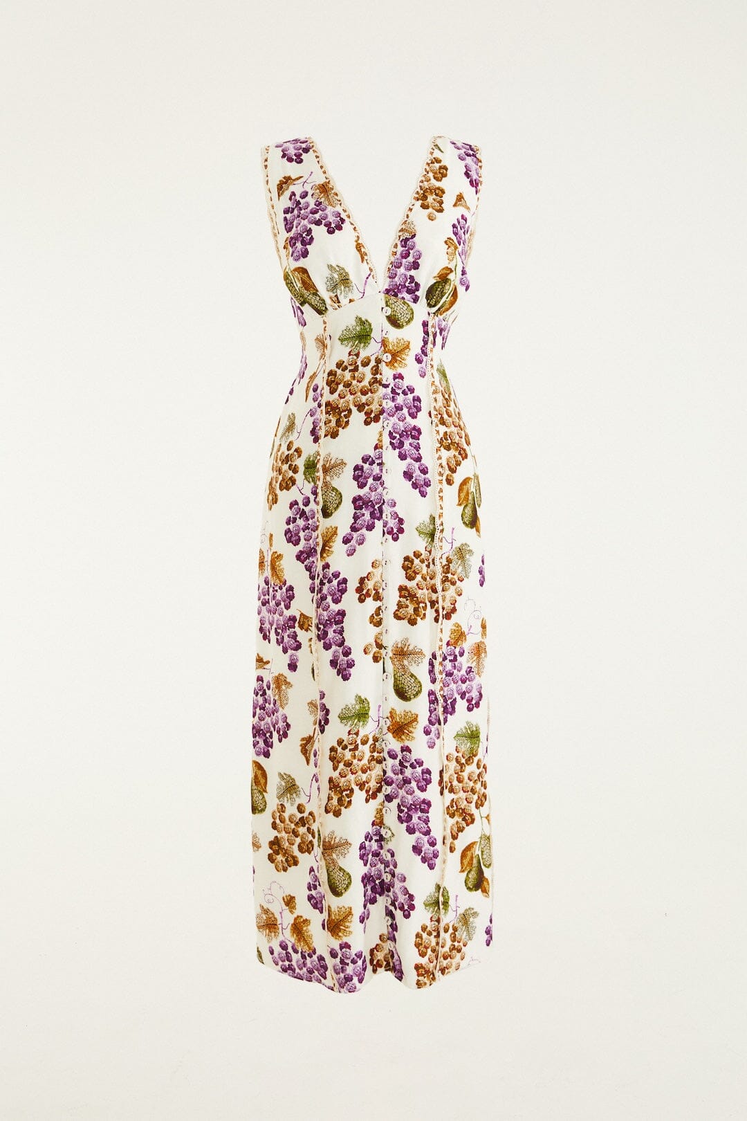 NEW_Grape Garden Cream Robes midi - Grape Garden Cream
