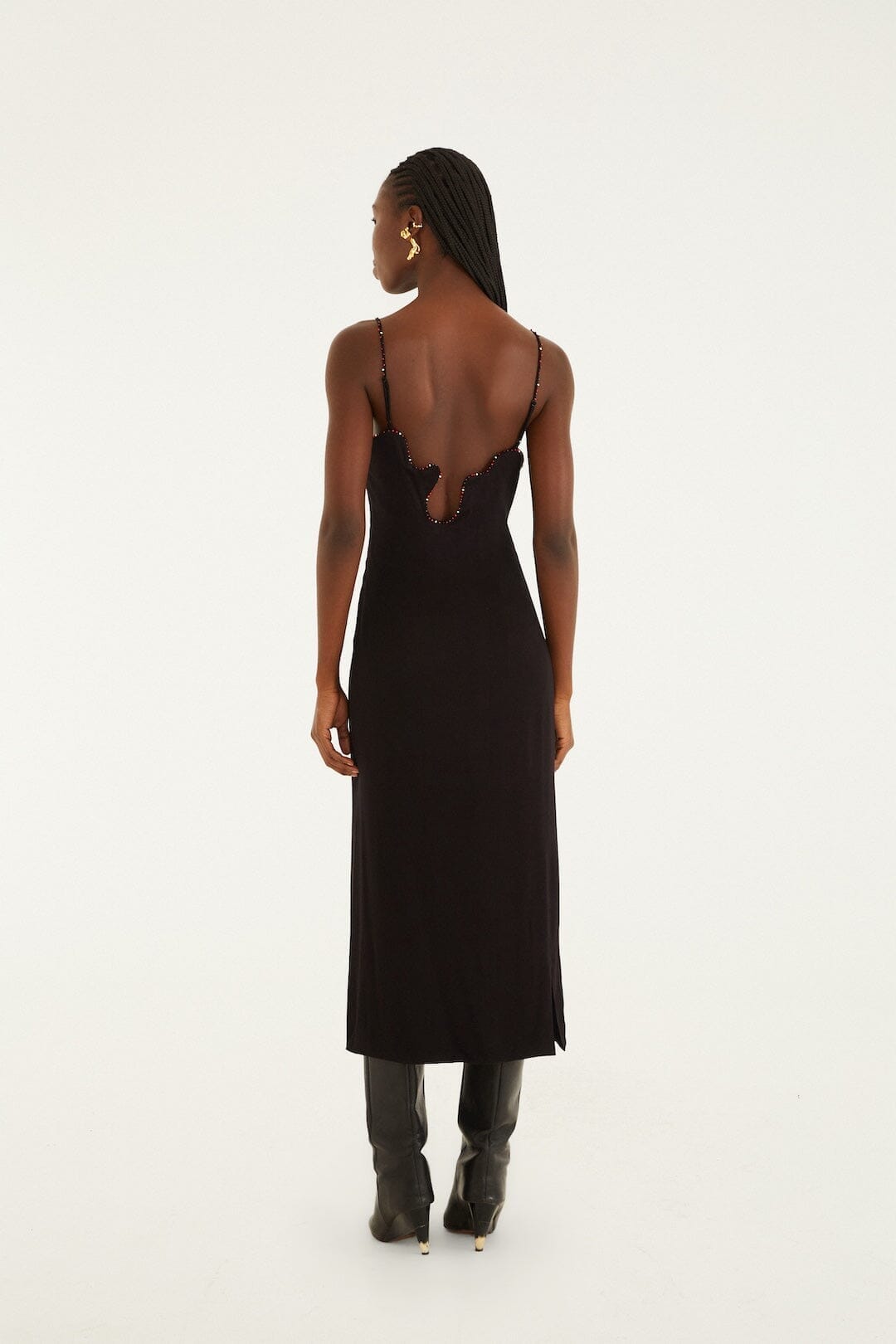 DIFFUSELY_Black Robe midi - Black