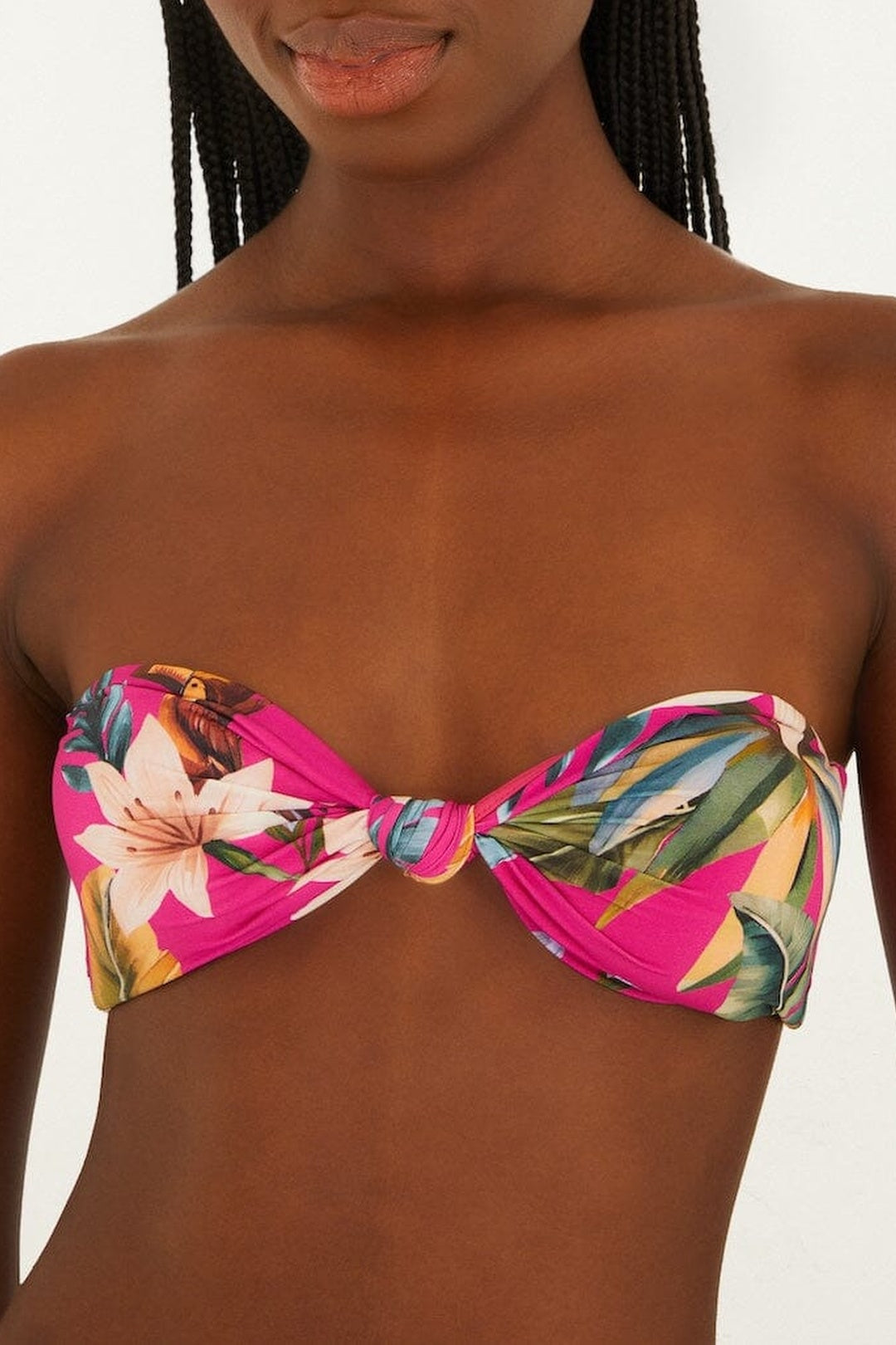 Haut de bikini bandeau Tropicalia - Beige