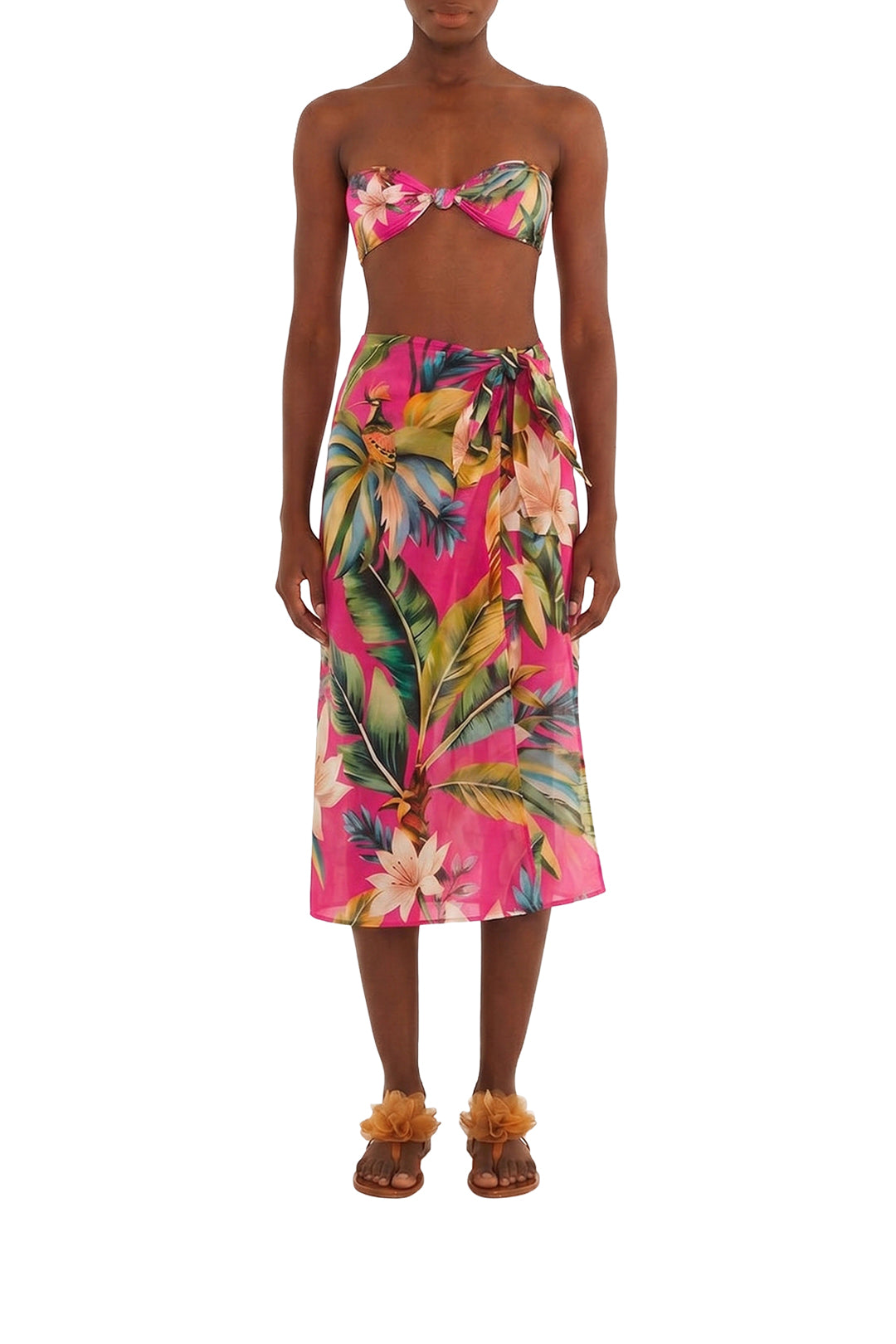 Tropicalia Midi Skirt - Beige