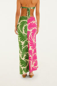 Jupe midi Banana Wings en lin - Rose