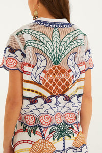 Chemise Tropical Graphic - Blanc