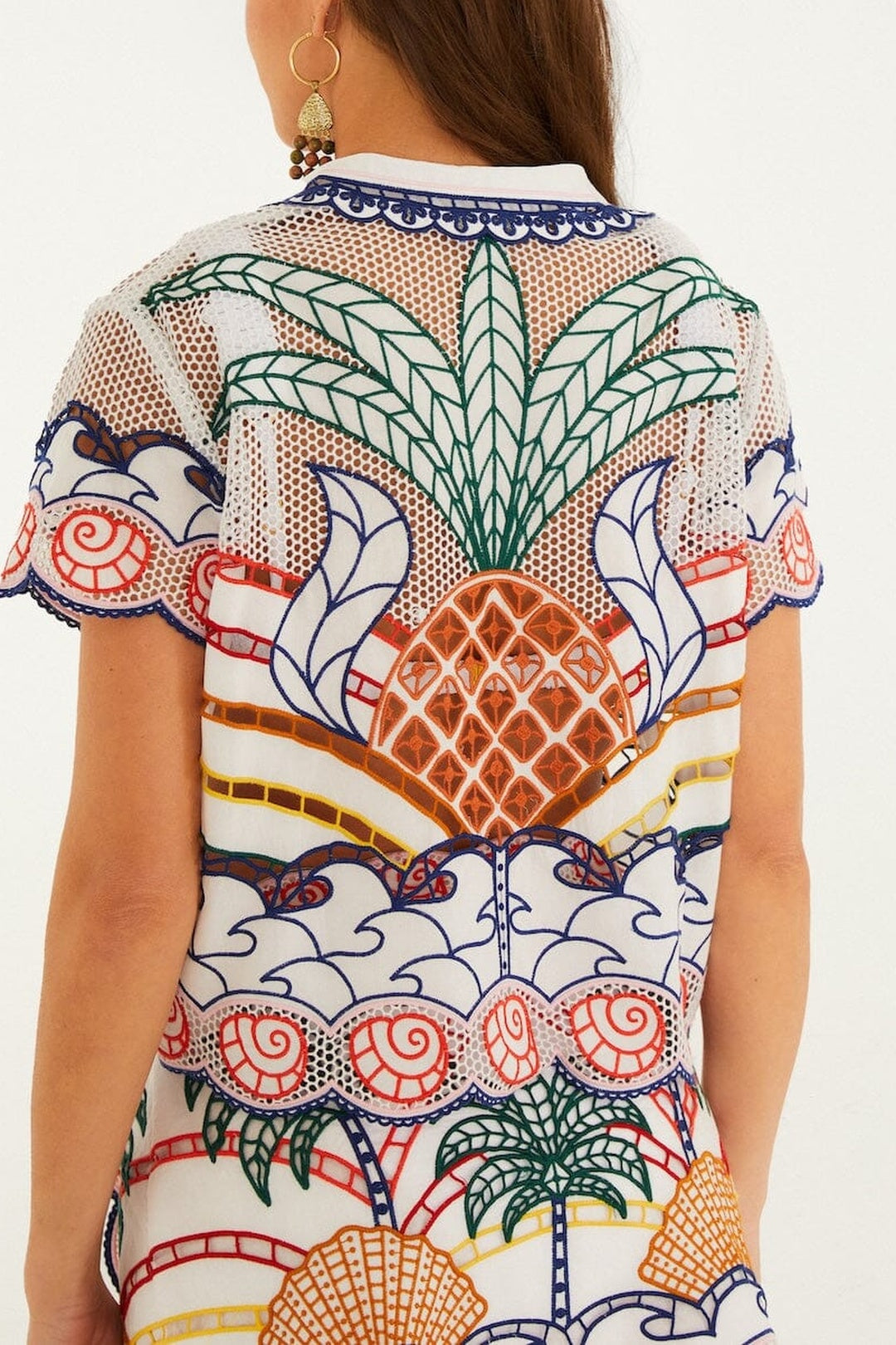 Chemise Tropical Graphic - Blanc