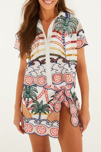 Chemise Tropical Graphic - Blanc