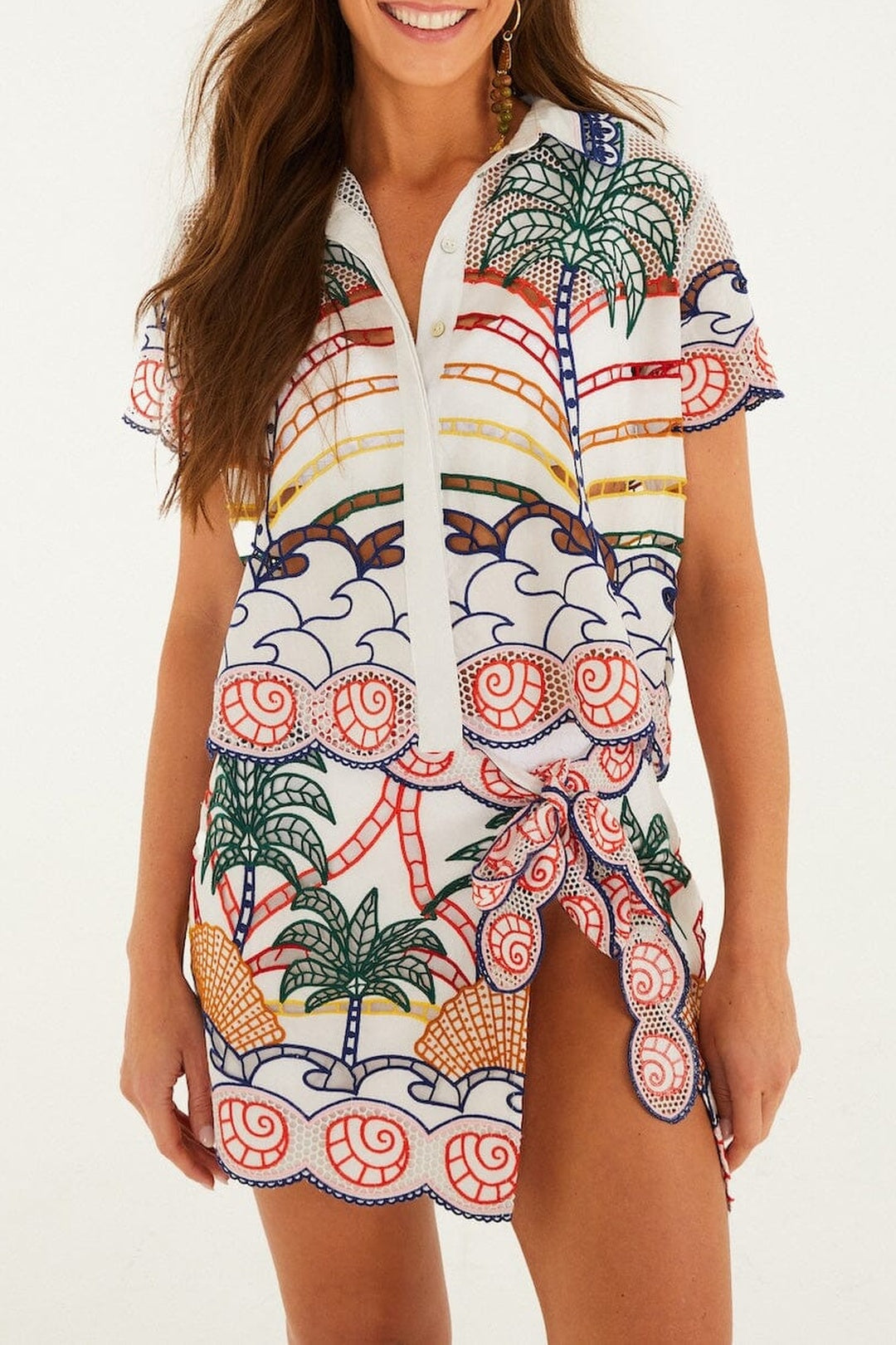 Chemise Tropical Graphic - Blanc