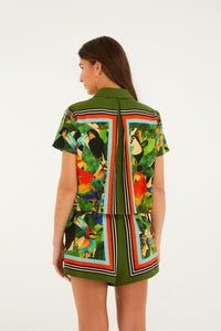 Bird Leaves Sand Chemise Plage - Bird Leaves Sand
