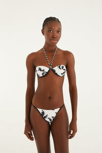Palms Black And Off White Haut de bikini - Palms Black And Off White