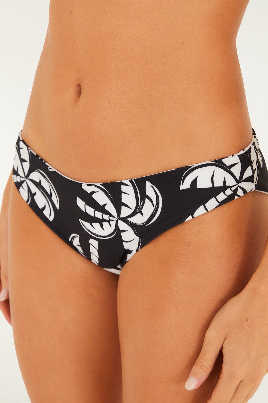 Palms Black And Off White Bas de bikini - Palms Black And Off White