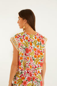 BanFlowers Off White Blouse Plage - BanFlowers Off White
