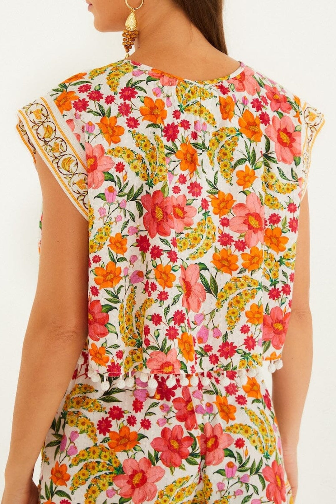 Blouse Banana Flowers - Blanc
