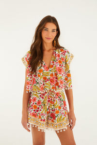BanFlowers Off White Beachwear - BanFlowers Off White