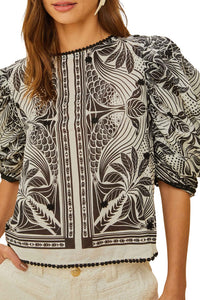 DJV_Monochrome Elegance Scarf Off White Chemises & Blouses - Monochrome Elegance Scarf Off White