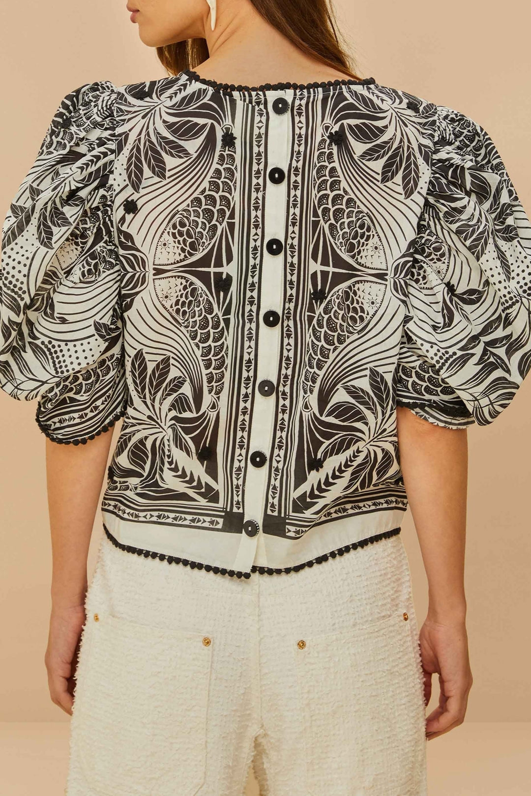 DJV_Monochrome Elegance Scarf Off White Chemises & Blouses - Monochrome Elegance Scarf Off White